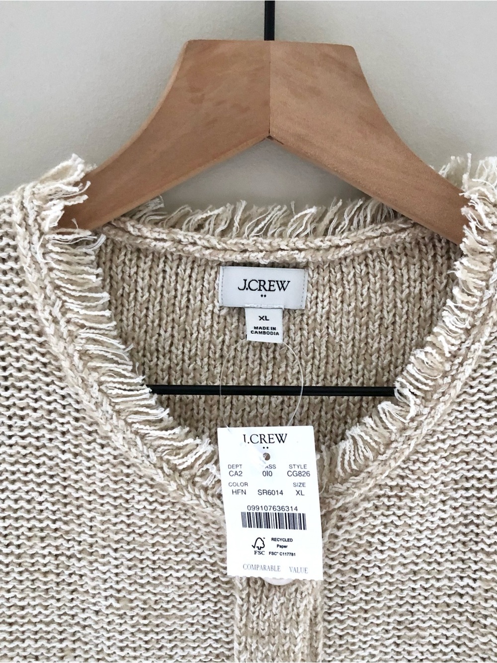 NWT J.Crew Factory Short-sleeve Fringe Lady Cardigan Sweater - Picture 5 of 6